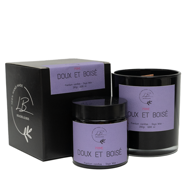 Vela aromática relajante de lavanda y madera Doux Et Boisé Bougies Le Bois