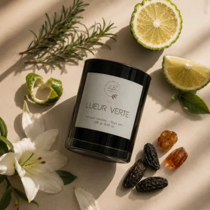 Vela Lueur Verte con sus ingredientes