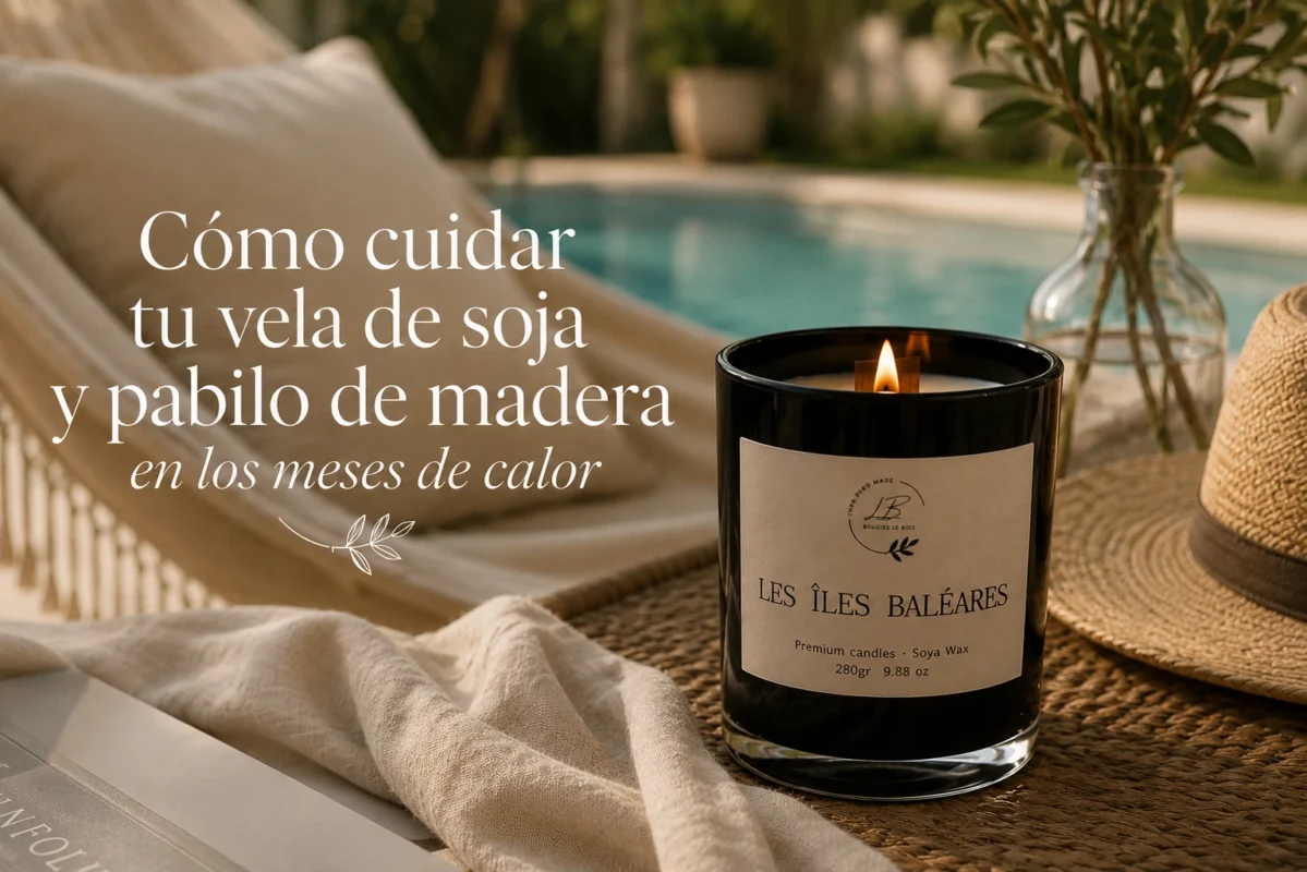 Vela aromatica de soja en una piscina