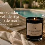 Vela aromatica de soja en una piscina