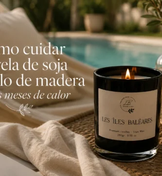 Vela aromatica de soja en una piscina