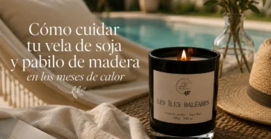Vela aromatica de soja en una piscina