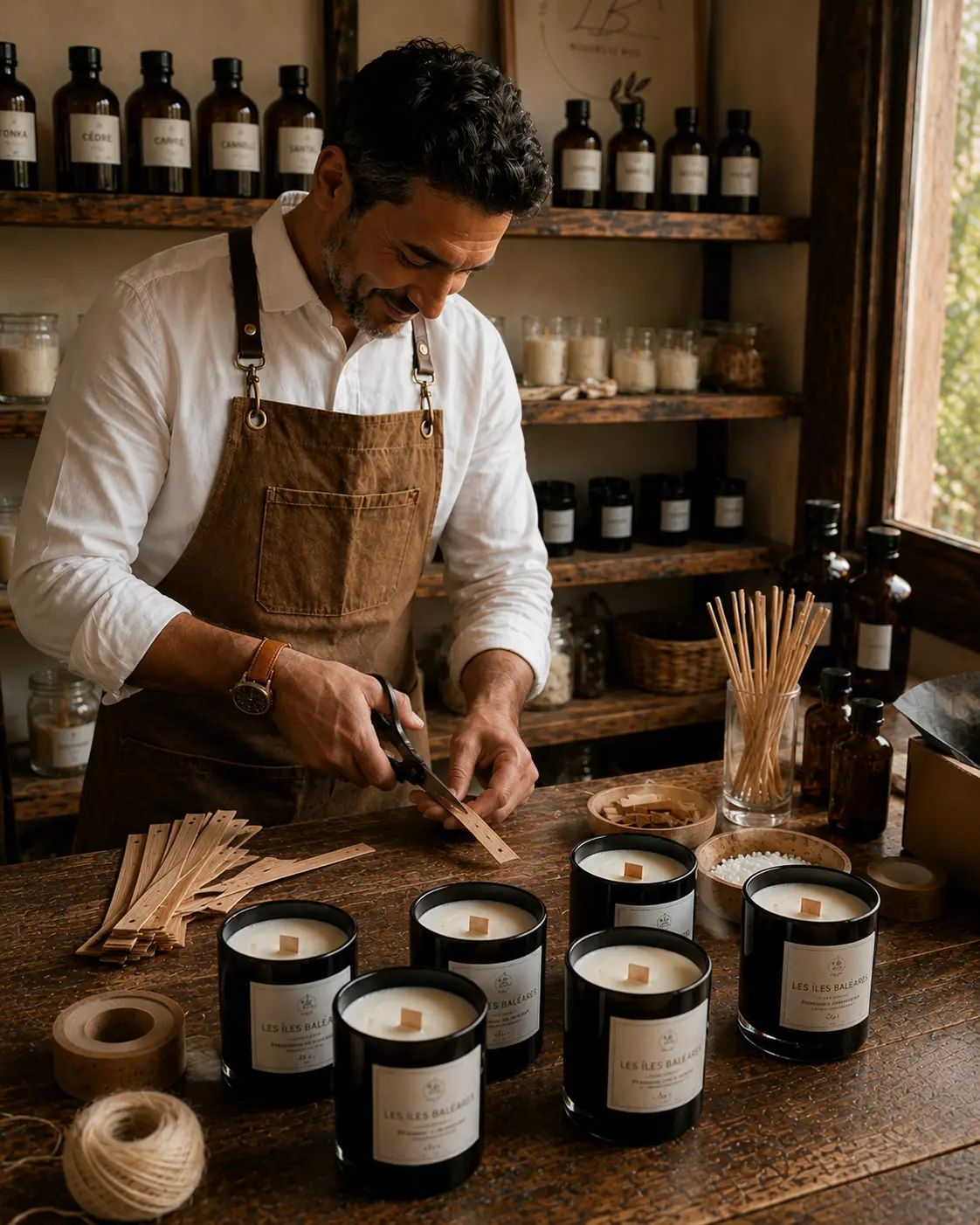 Velas Aromáticas en el taller de Bougies Le Bois